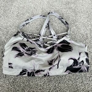 Athleta TROPICAL MIND OVER MAT Bra Grey‎ Black  Sports Athletic size Small